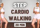 20 MIN WALKING CARDIO WORKOUT | Step Up to Lose Weight Fast