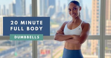 20 min Full Body DUMBBELL Workout (KNEE FRIENDLY & ALL STANDING)