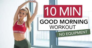 10 MIN GOOD MORNING WORKOUT – Stretch & Train // No Equipment | Pamela Reif