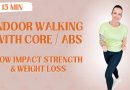 QUICK CARDIO WALKING & ABS: 15 Minute At Home Cardio Workout, Weight Loss Walking Exercise,